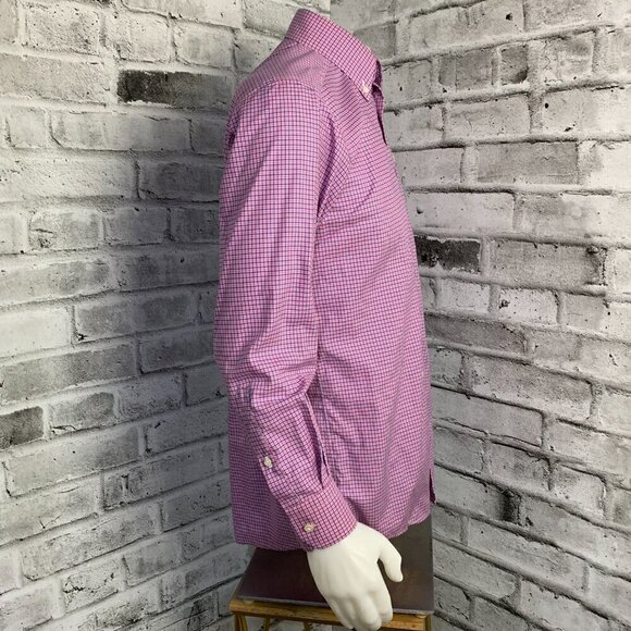 Eton Contemporary Check Button Down Dress Shirt - Picture 4 of 14